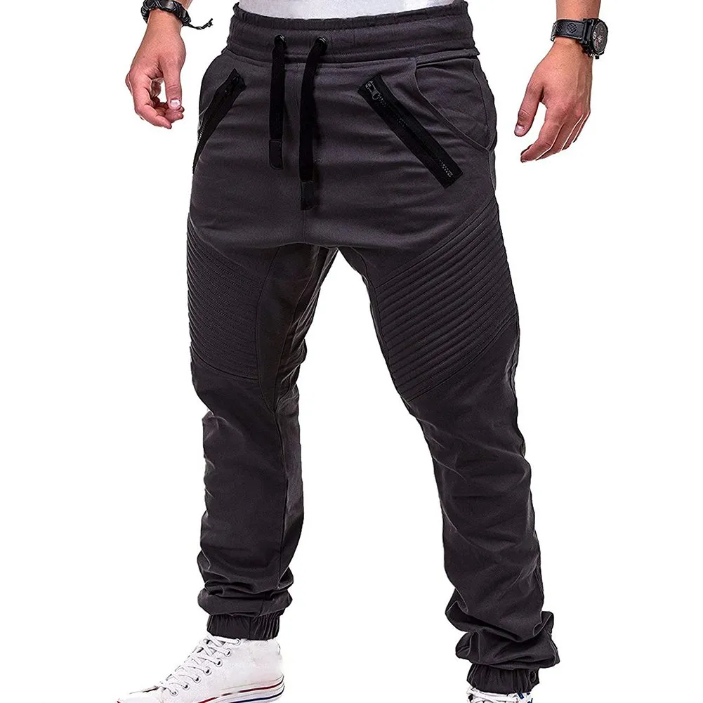 Mens joggers with ankle zip deals