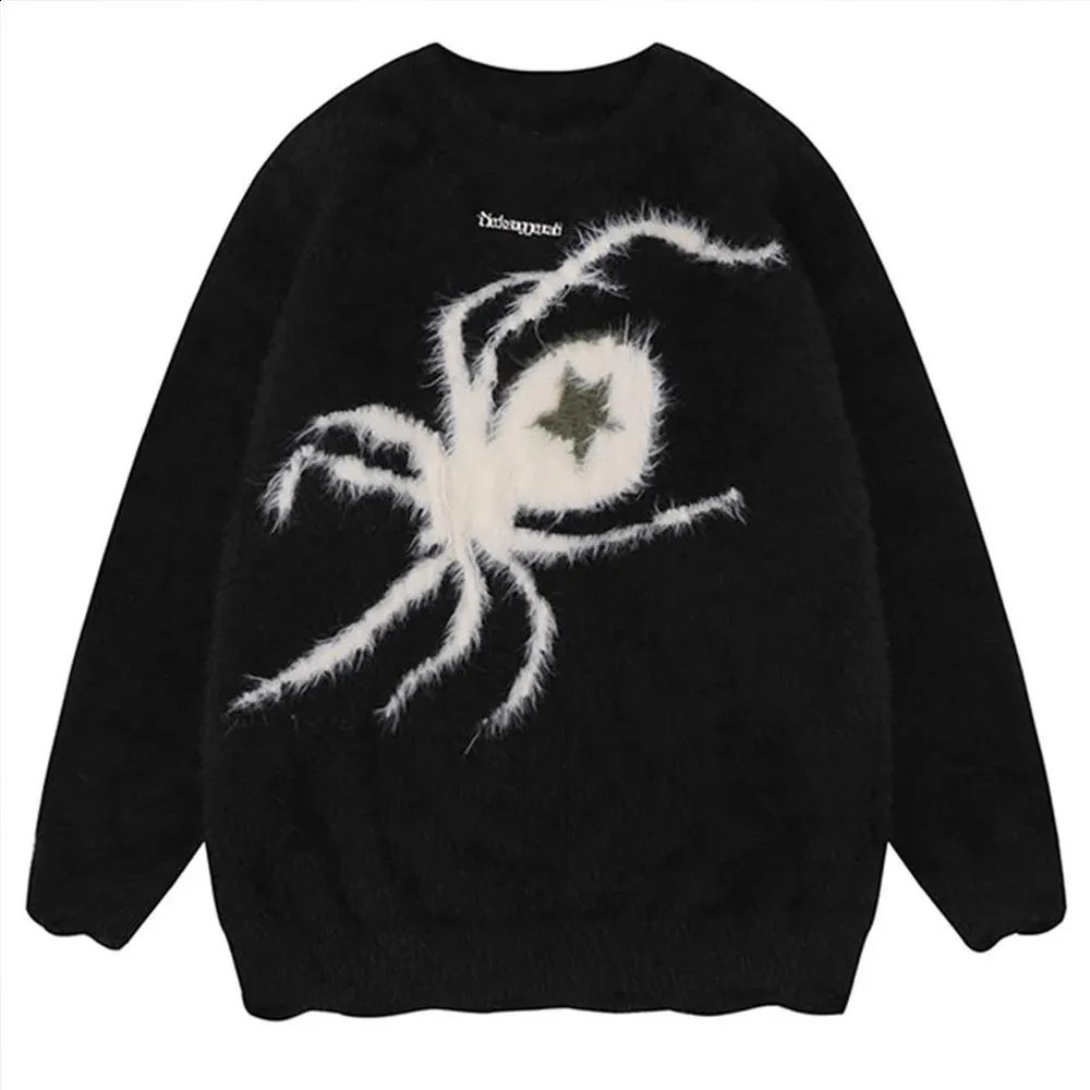 Mohair Spider Sweater Men Knitwear Women Winter Casual Loose