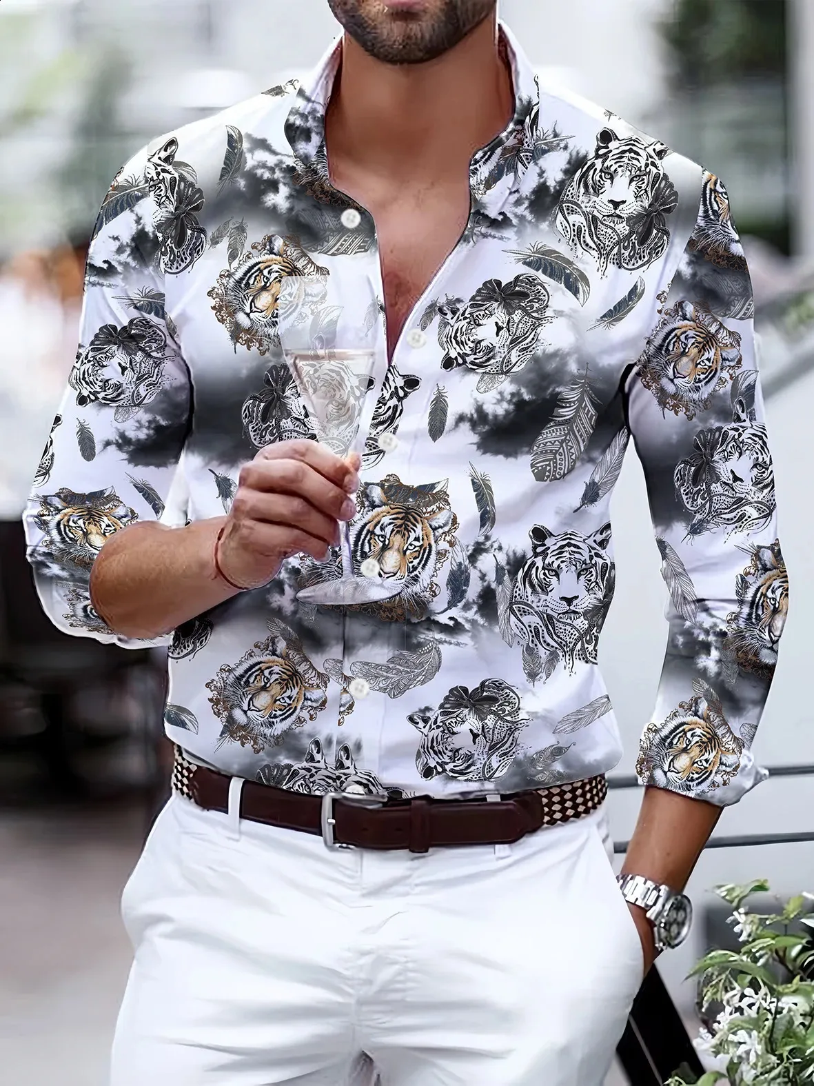 Mens Leopard Print Shirt: Premium Fashion, Long Sleeve Polo, Best
