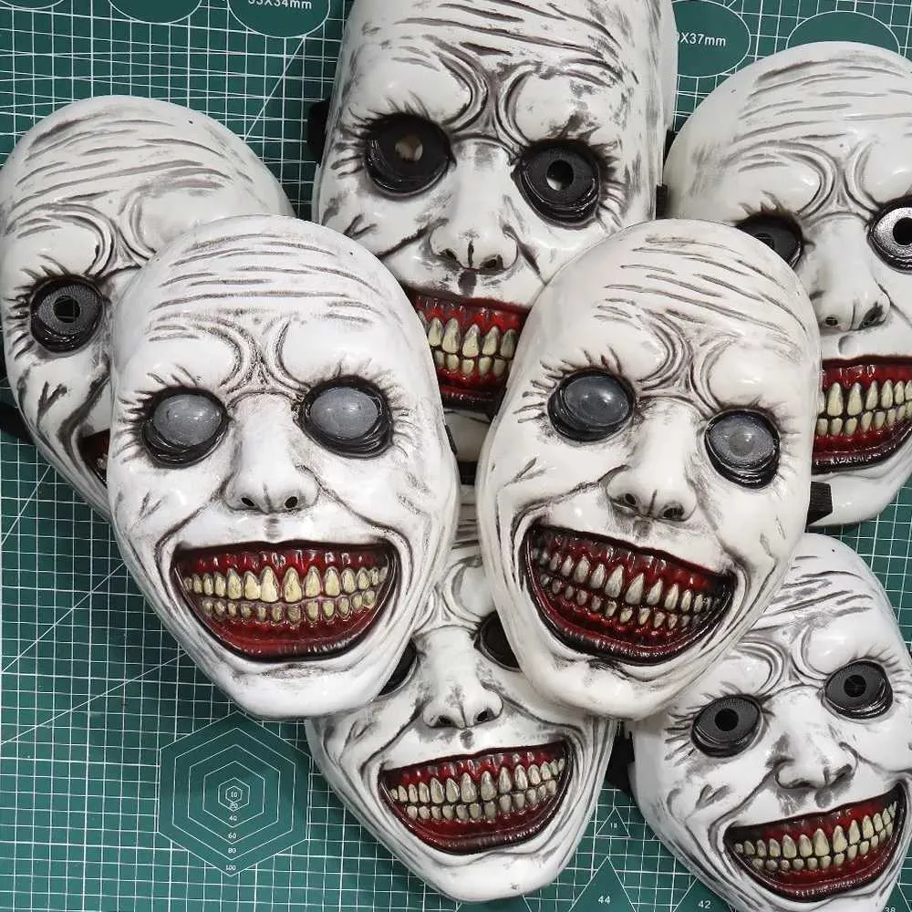 Horror The Exorcist Smiling Face Demon Mask Cosplay Evil Creepy Ghost ...