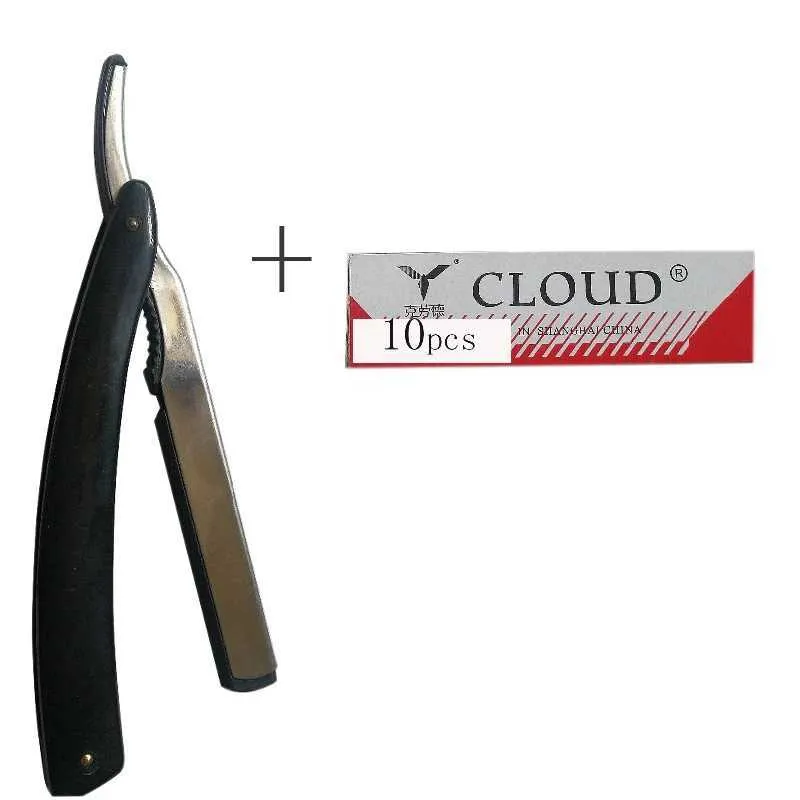 Retro Manual Folding Razor Barber Razor with Wooden Handle for Barber ...