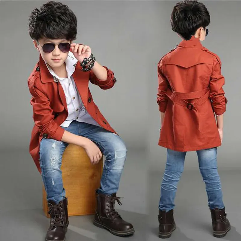 早割切符 DHgate.com:Kids Trench Coat - Water-Resistant Long Boys