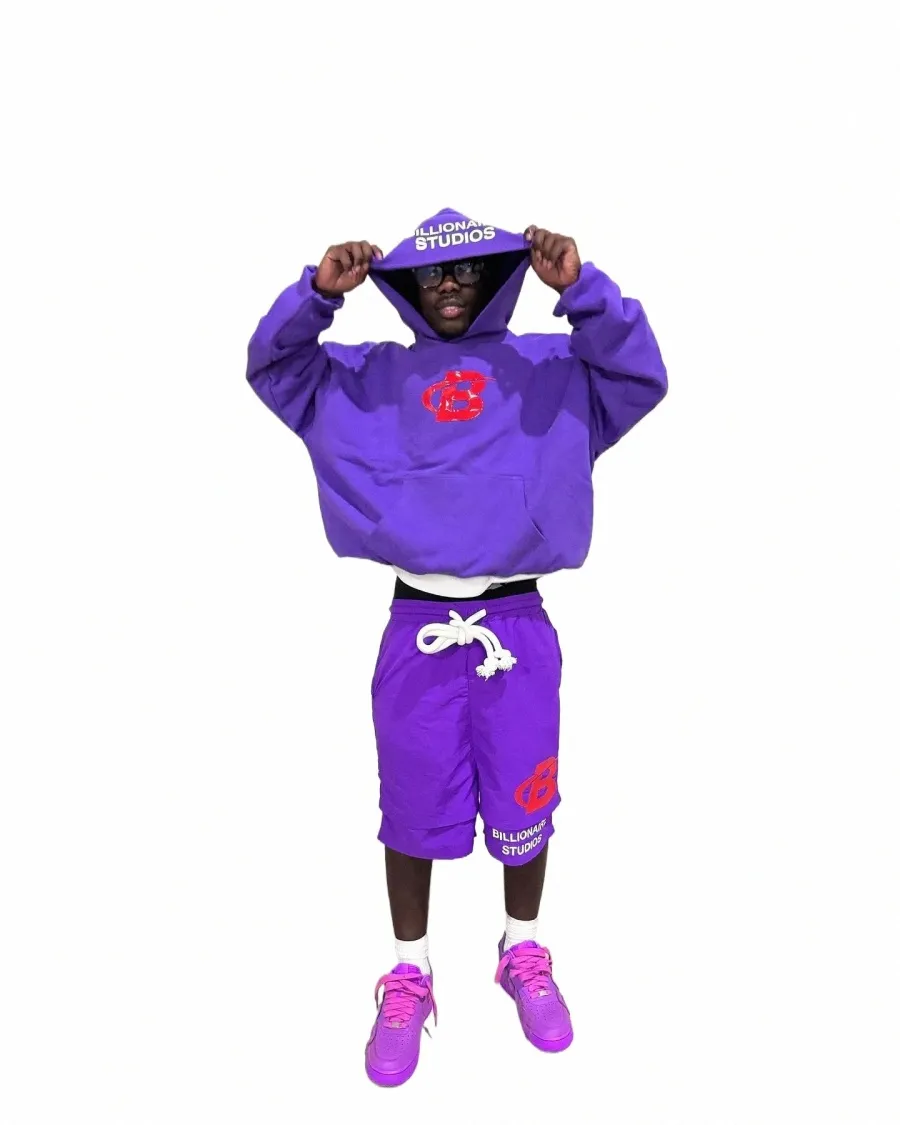 Mens Summer Letter B Print Purple Tracksuit And Sweatpants Set Oversized Hoodie And Loose Shorts Sports Suit 2024 Collection From Narutos 76.08 DHgate.Com