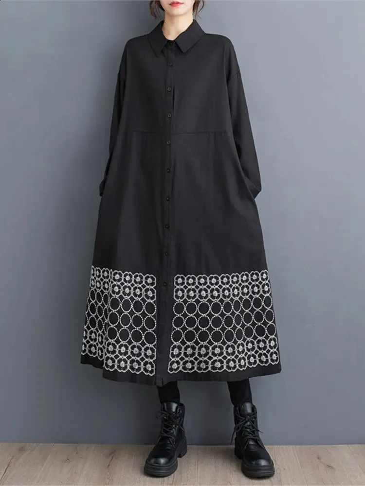 chinese dress ladies Long Sleeve Double Breasted Maxi Coat Dress | Gown