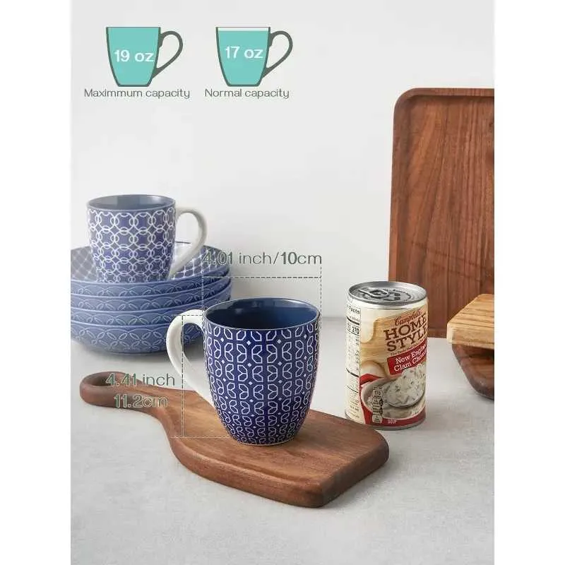 Coffee Mugs Set of 6 19 oz Large Bone China Porcelain Tea Cups with Handle  from Dhgate Mugs - price 32.8