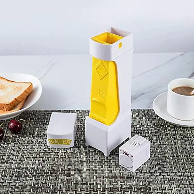 KitchenArt Buttermate Butter Cutter Slicer, Measuring Dispenser And Keeper, 1 Stick Capacity, White: Measuring Cups