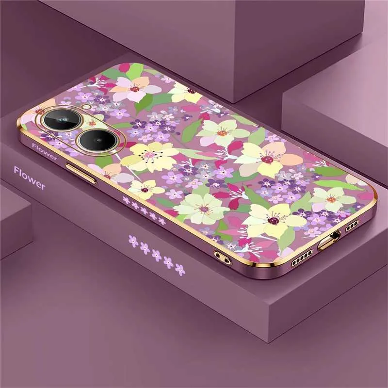 Lavender Pela Boob Phone Case Soft Flower Shockproof Phone Cover