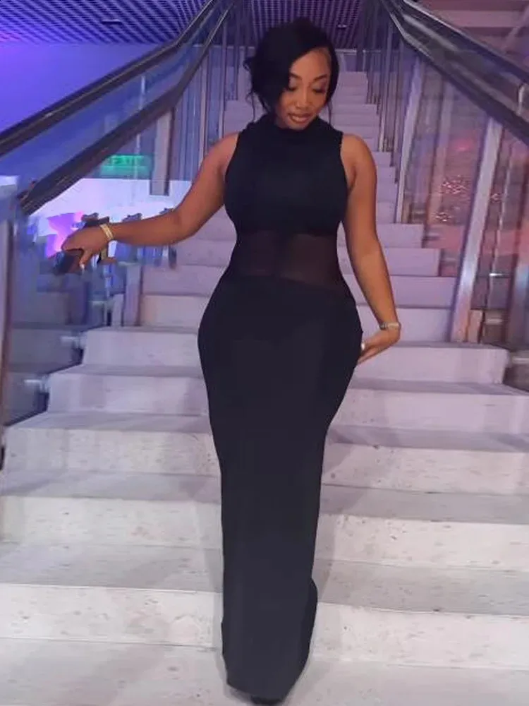 Black Dress with Draped Collar - Elegant and Sexy for Evening Parties - Wholesale Drop 240814
