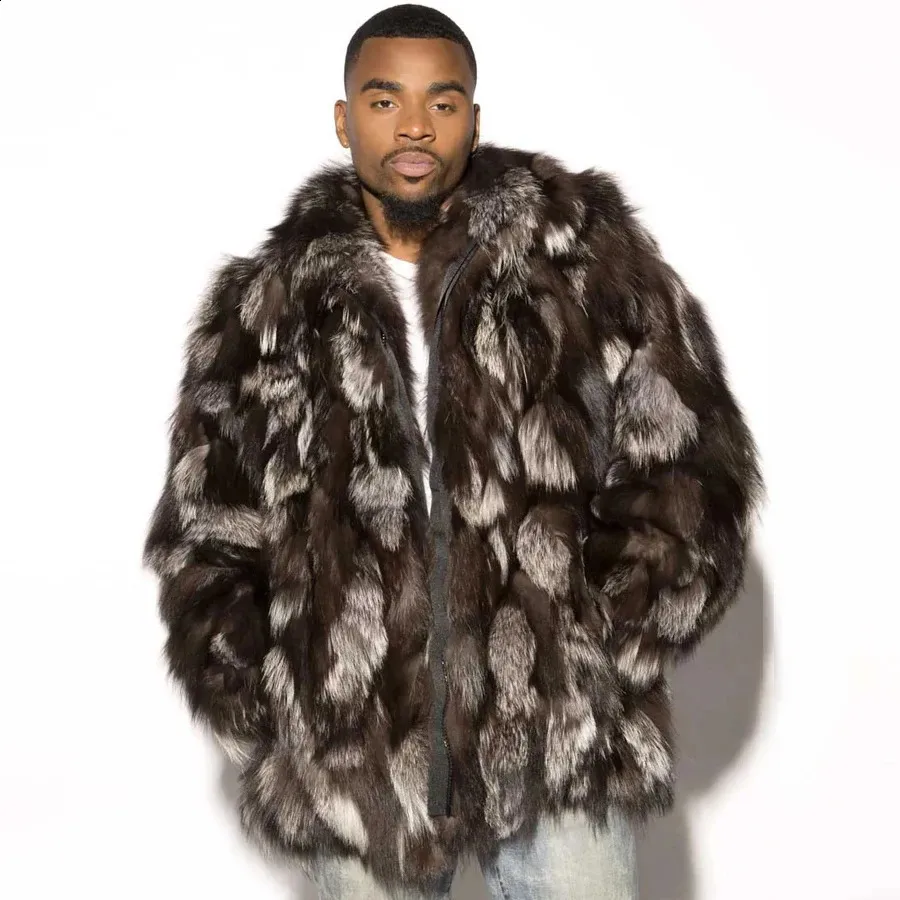 Fox fur jacket mens hotsell