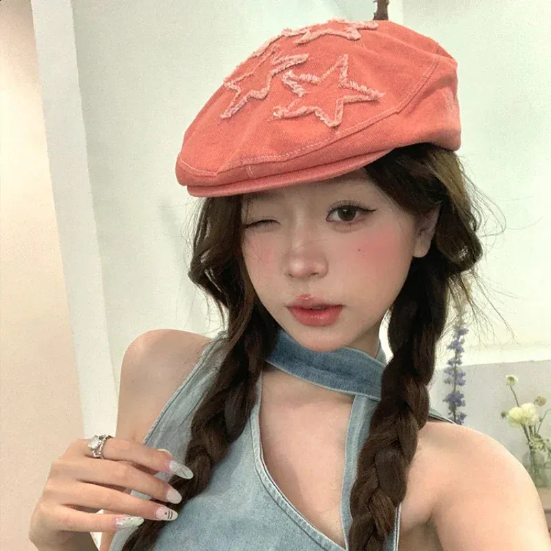 Y2k Personalized Star Washed Cotton Hats For Men And Women  display picture 1
