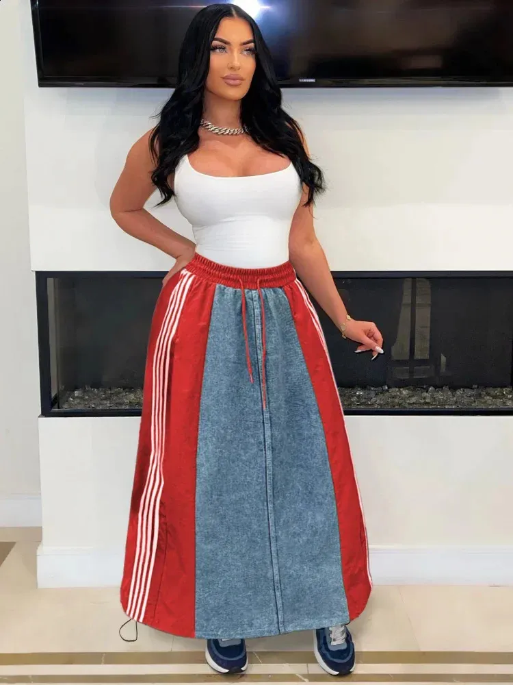 Midi Skirt Outfit Red Denim Skirt Target Denim Maxi Skirt Mila