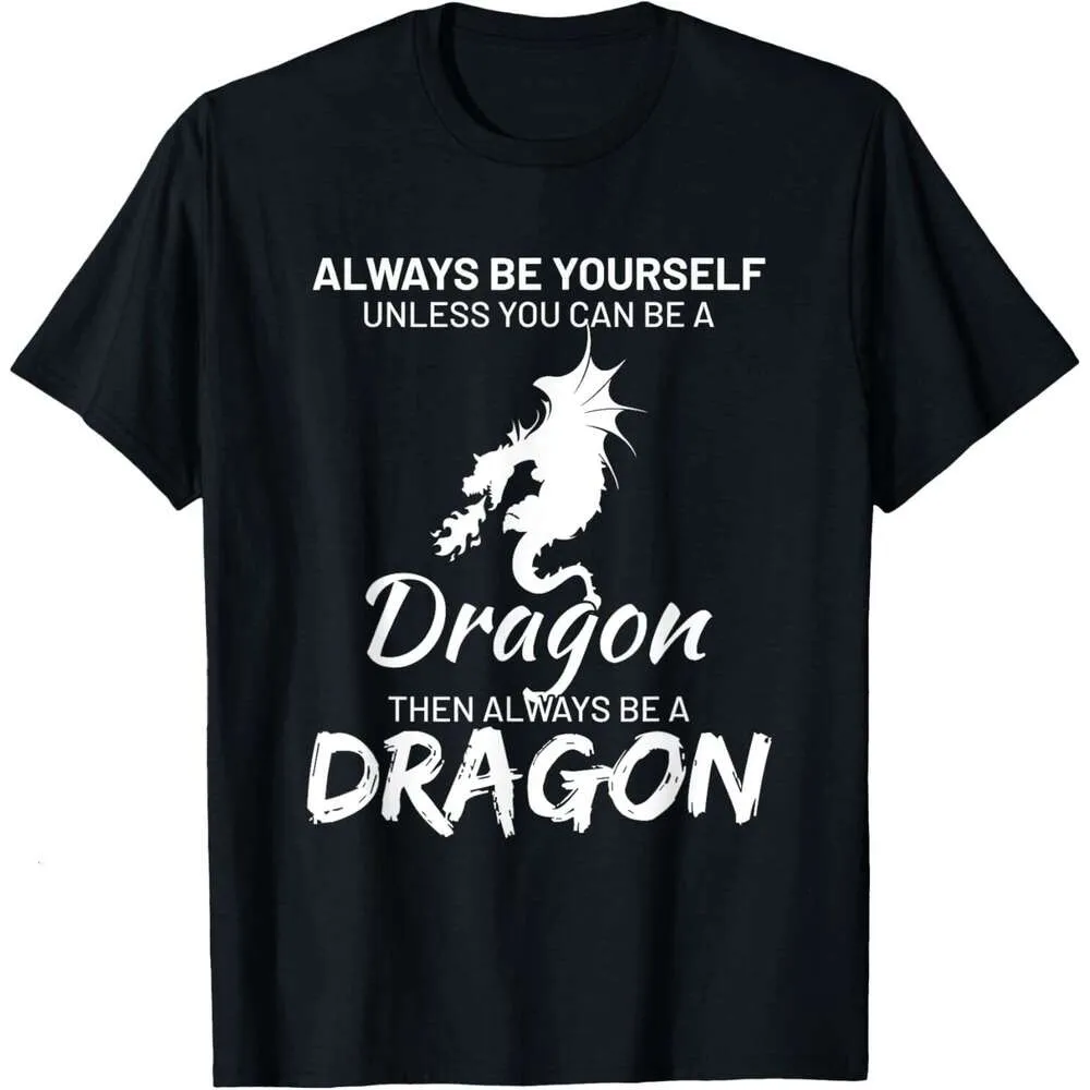 Save Big on Bulk Dragon T Shirts For Men Funny Dragon T Shirt For Men  Always Be Yourself (Except You Can Be A Dragon) Casual Short Sleeve Graphic  Tee
