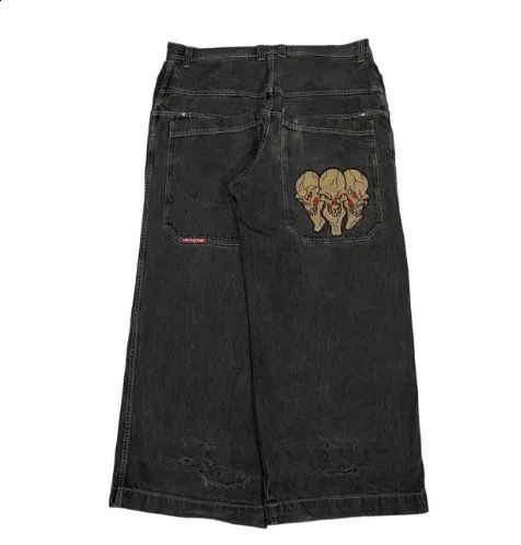 00S Archive Black Denim Pants Y2K Goa Punk | eBay