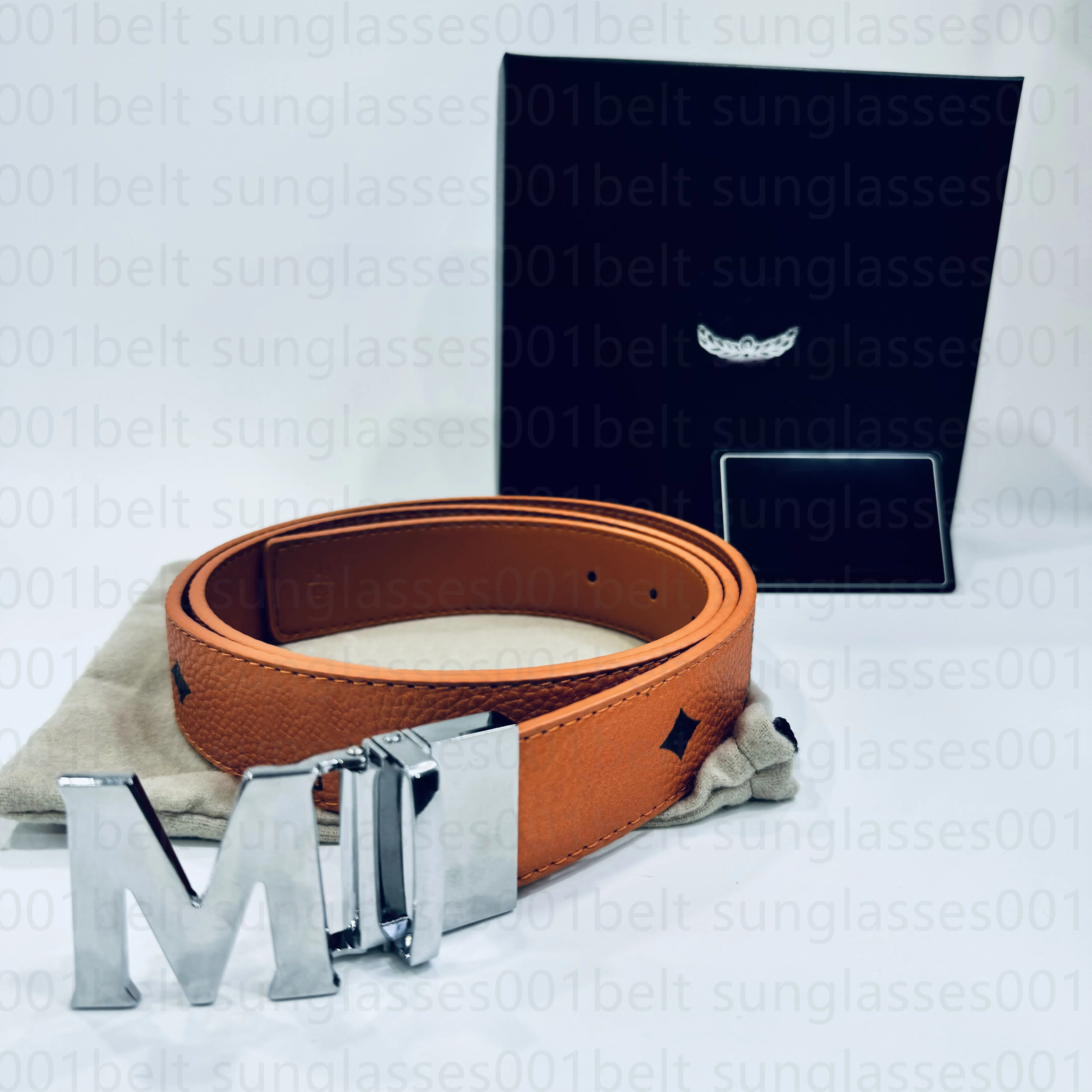 Genuine Leather designer belt, M Barry.Wang Mens Belt Designer M Black Automatic Buckle Alloy  main image 2