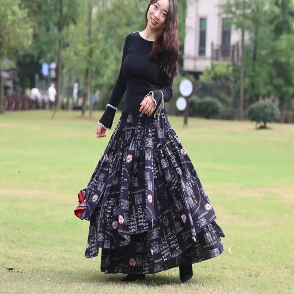 【PORTERNA】Lagan Cotton Long Skirt DHgate.com:Elegant Cotton Linen Long Skirt - Vintage Ethnic