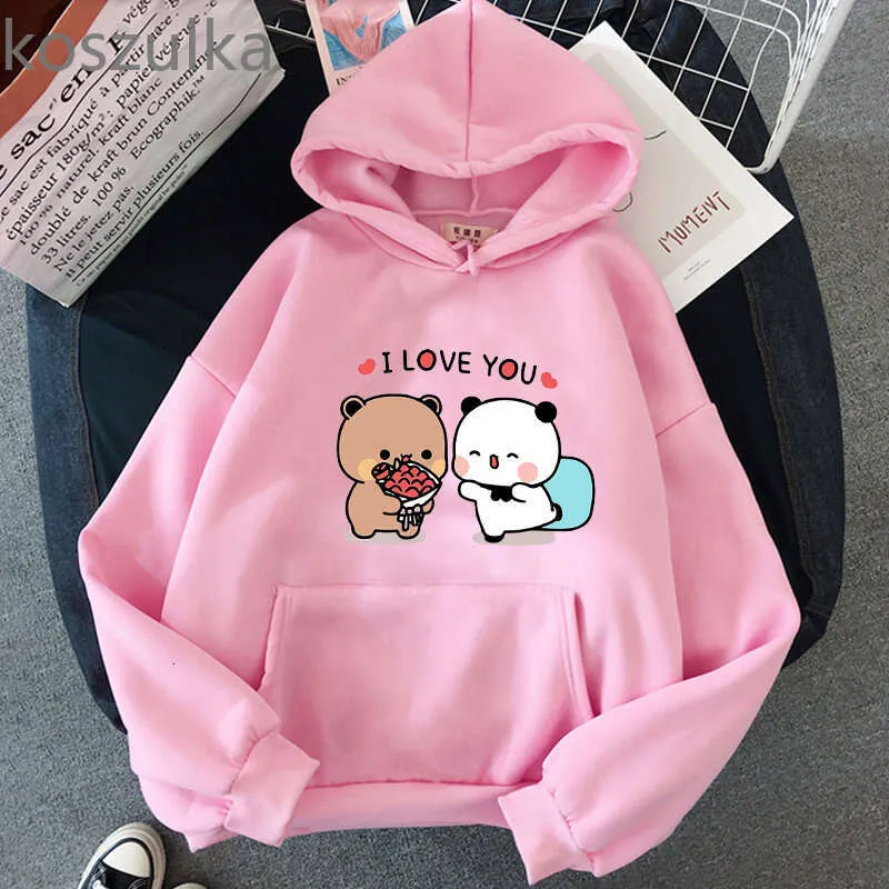 Kawaii Bear Panda Cartoon Kawaii Hoodie Unisex Couple Pullover Sweatshirt With Bubu And Dudu Print For Men And Women Plus Size Haruku From Chaoren clothes 86.15 DHgate.Com
