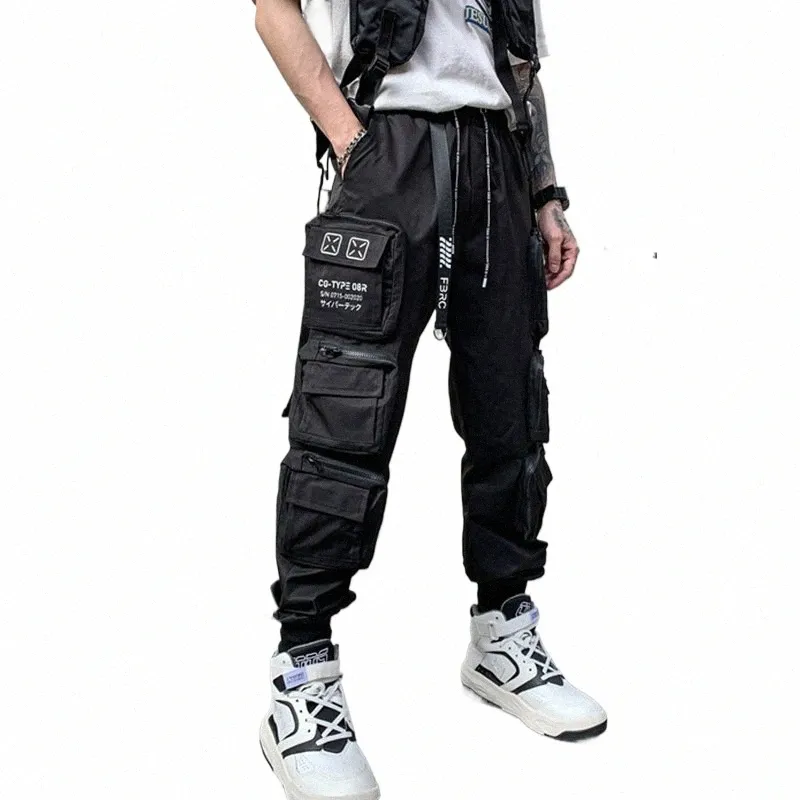 Multi-Pocket Techwear Cargo Pants: Vintage Punk Hip Hop