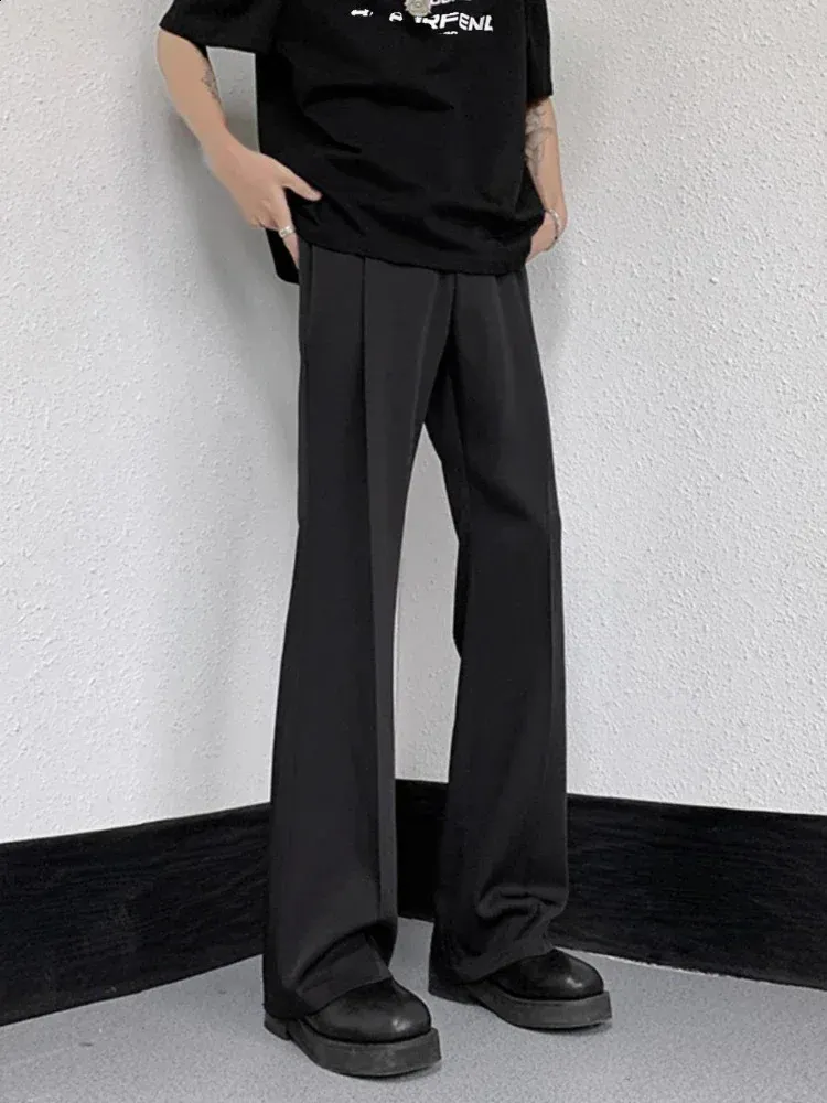 パンツ vintage wide flare baggy slacks black 90s Trousers Black Viscose / Vintage Flared Trousers / Black