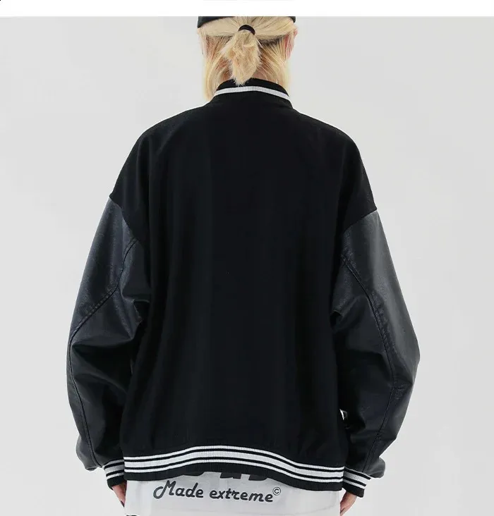 送料無料 新品   Varsity Bomber JK TTUHYWXI Bomber Jacket Women Varsity Casual Button Down