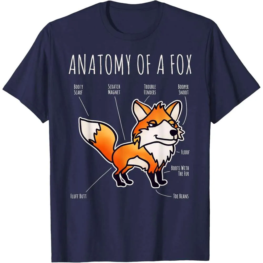 Anatomy Of A Fox Funny Animal Cartoon Veterinary T Shirt Anatomy Of A Fox Funny Animal Cartoon Veterinary T Shirt