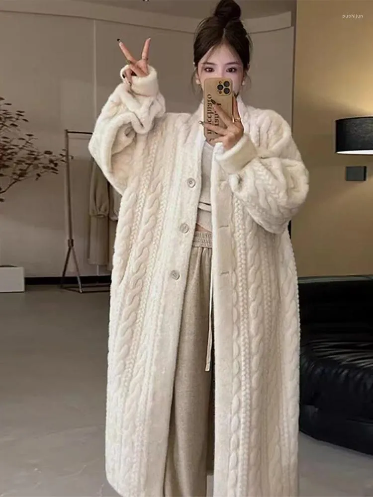 Ankle length sweater coat hot sale