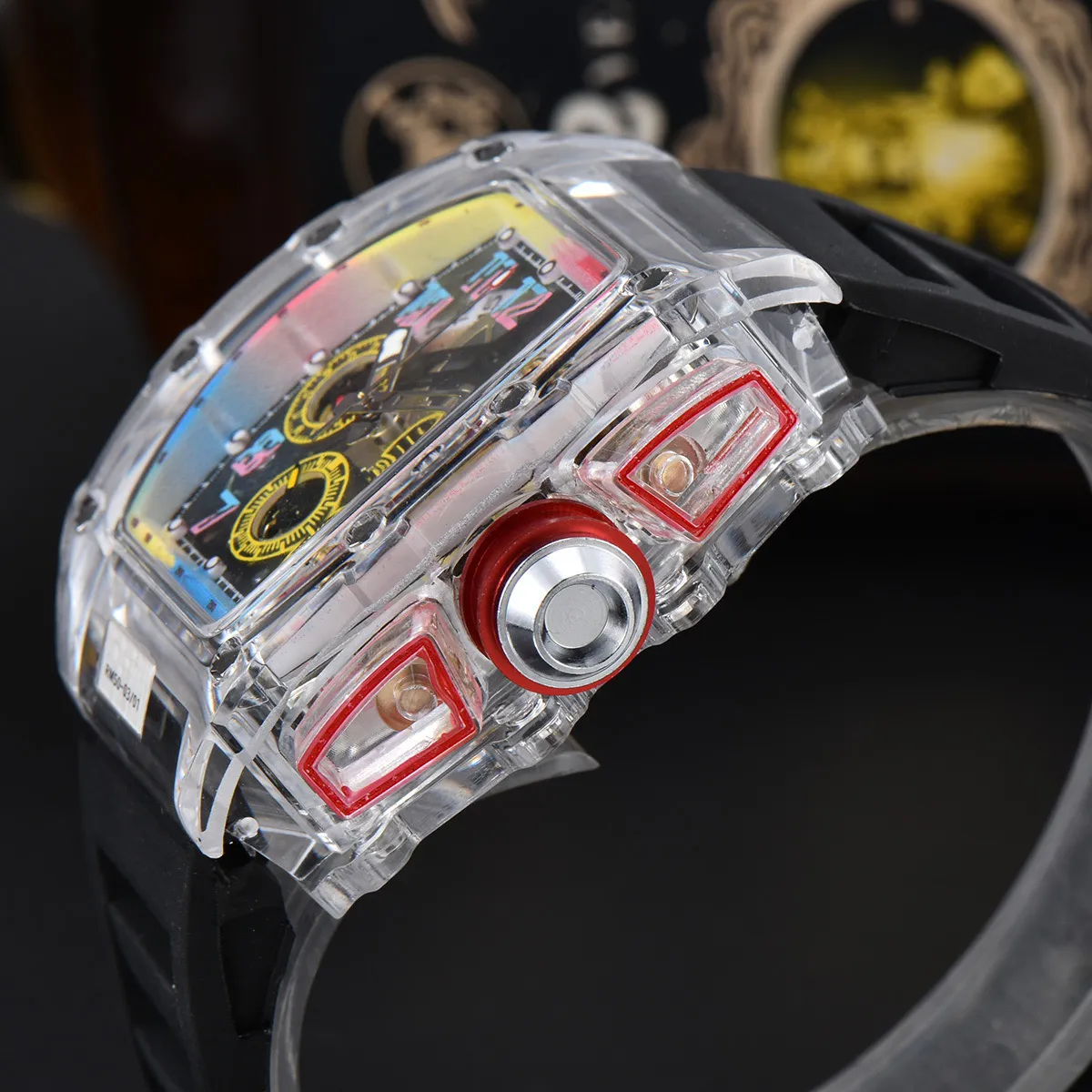 Sports Men s Watch Luxury Fashion Fonction Fonction Quartz Watchs Men Unique Design Unique Taprophe Tape Watch Wristwatch Men s Quartz Watch Watm s