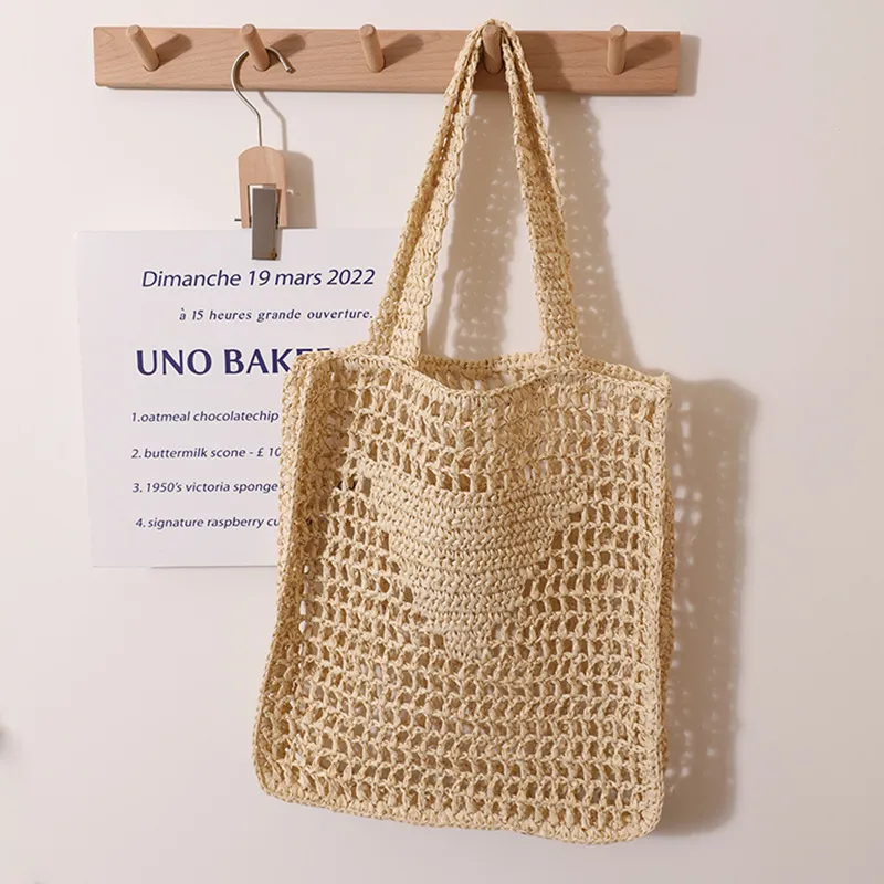 Bolso Crochet Bolso Playero Bolso Rafia Cuadrado Bolsas De Playa