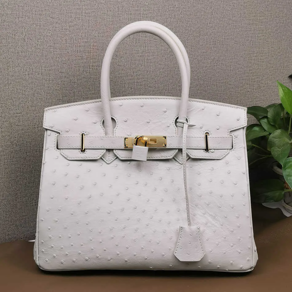 OSTRICH HAND BAG 477T ハンドバッグ レザー OSTRICH - オーストリッチ OSTRICH バッグ ハンドバッグ トート
