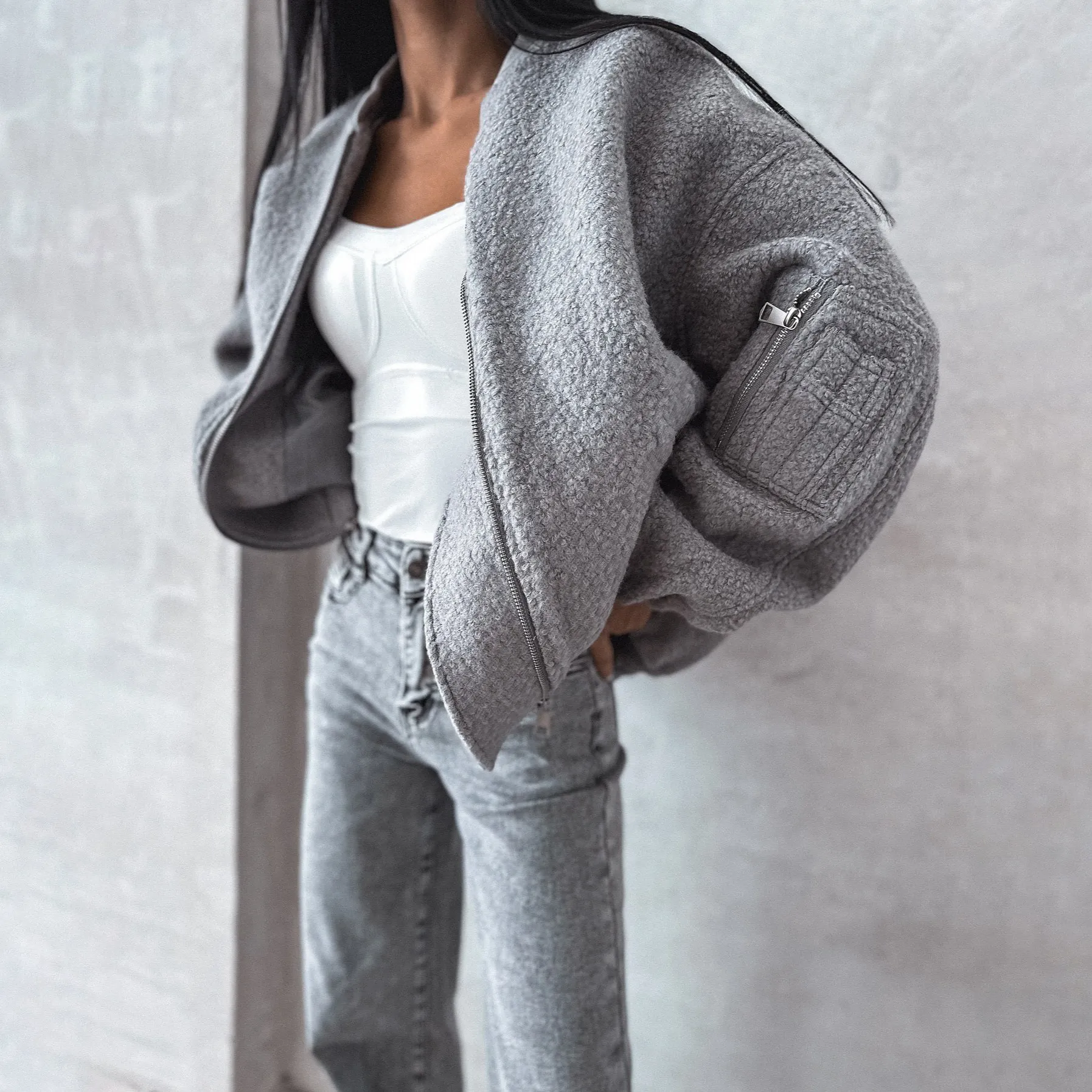 Big collar hoodie hotsell