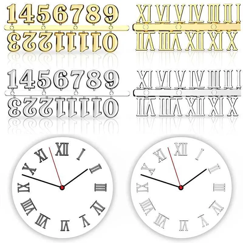 DIY Clock Numerals Set: Roman & Arabic Numbers for Wall Clock Repair ...