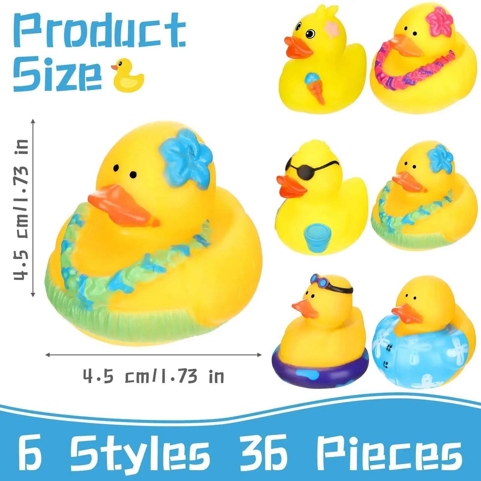 4 Patitos De Goma Para Baño Bebé - Juguetes Flotantes Clásicos Con Sonido, Mini Patos Para Bañera