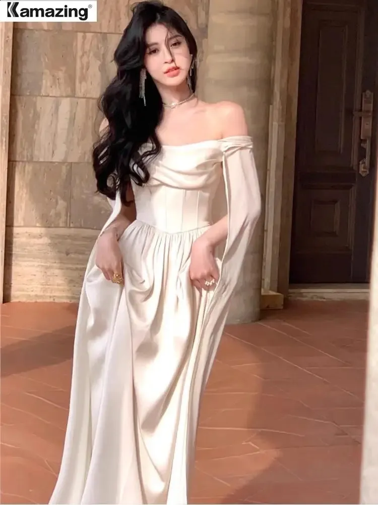White Formal Evening Gown Floor-Length Chiffon Dress with Zipper Closure  Short Sleeve Summer 2024 from Dhgate Basic & Casual Dresses