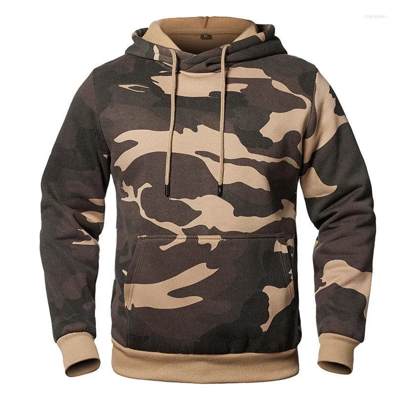Mens Camouflage Hooded Jacket European American Fashion Brand Long Sleeved Thermal Transfer Autumn Winter Camo Sweater From Manteau 13.72 DHgate.Com