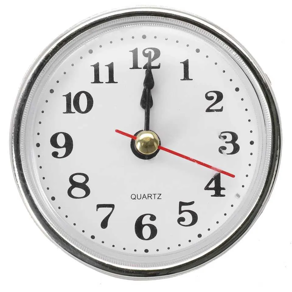 65mm Clock Insert: Gold & Silver Arabic Numeral Movement - DIY Clock ...