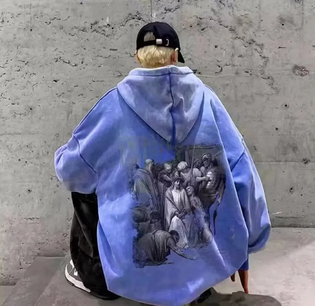 Mens Hip Hop Fashion Oversized Pullover Hoodie: Casual, Loose Fit