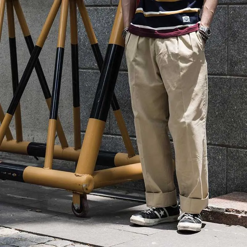 【oan】Khaki Pants KHAKI PANTS WITH RIPS & PERMANENT WRINKLES
