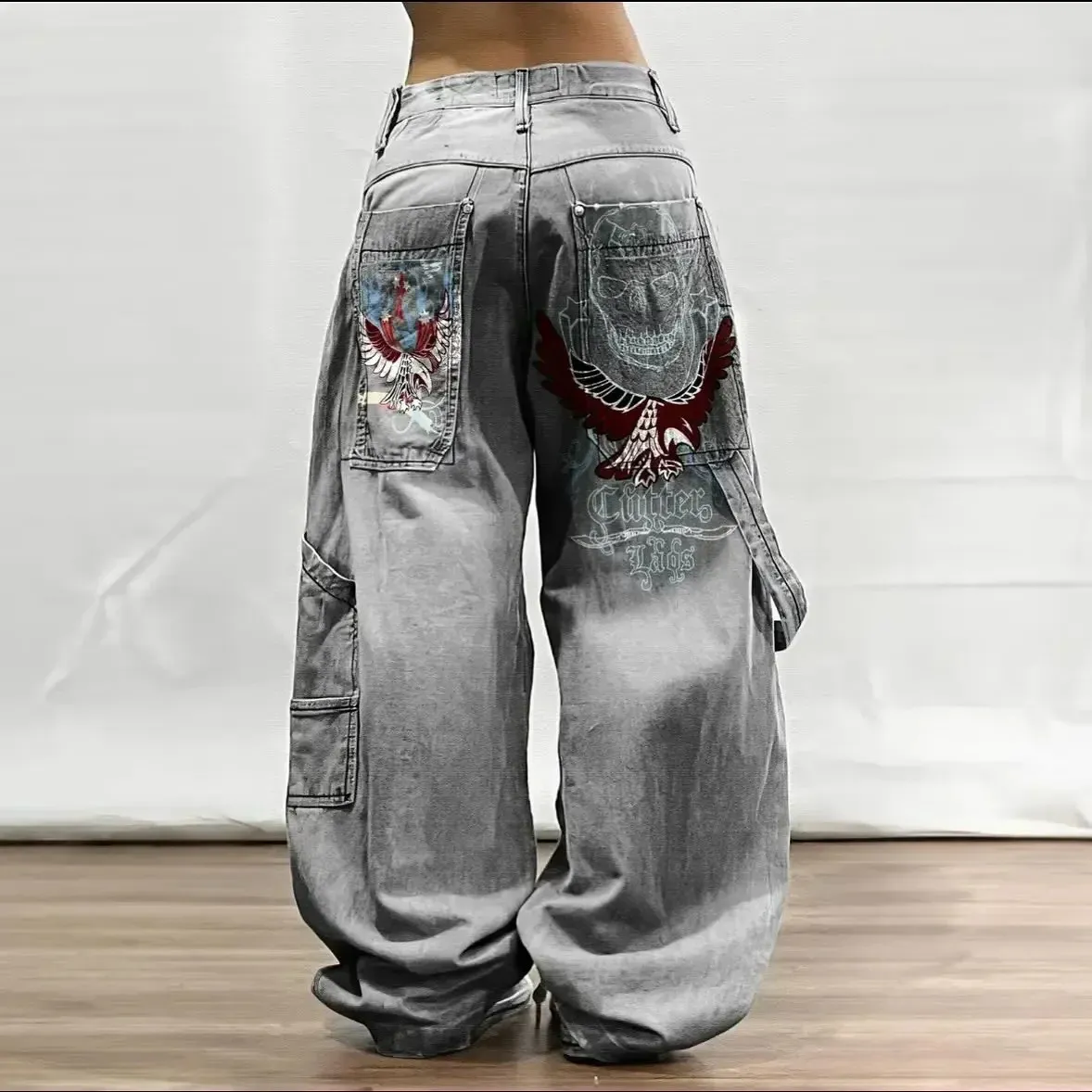 90s archive PIKO baggy wide denim Y2K Vintage Piko Hawaiian Denim 