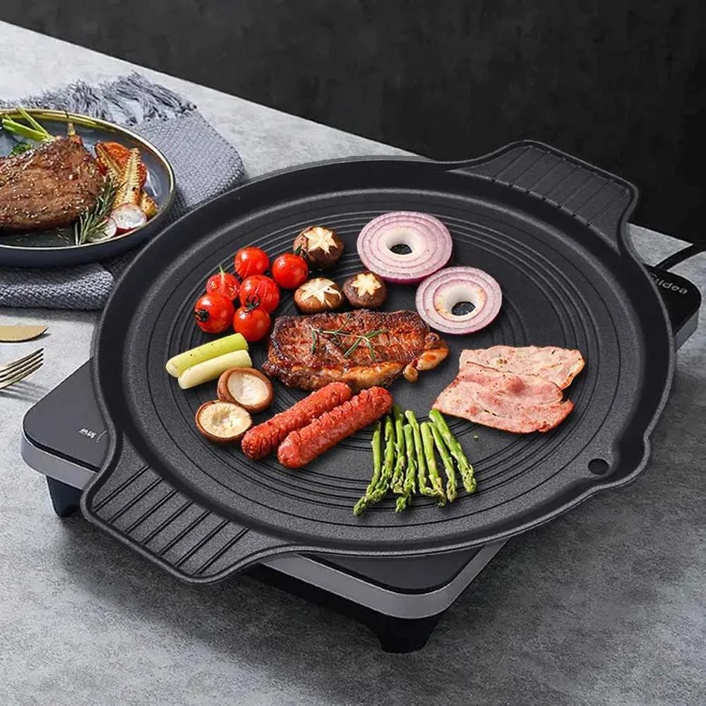 Cast Iron Grill Bbq Grill Pan For Induction Cooktop Multi