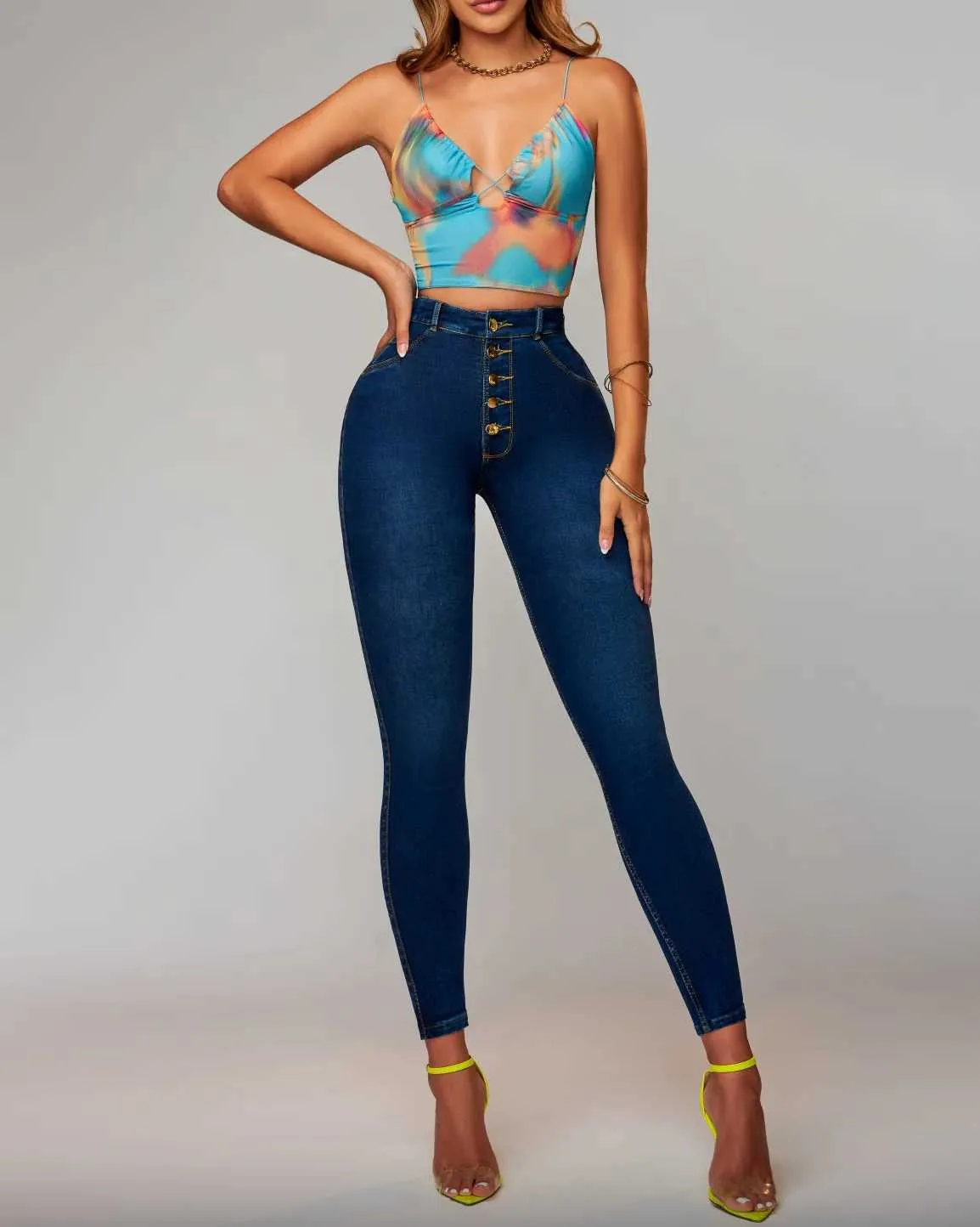 Hourglass Figure Best Figure Flattering Jeans High Waisted Slim