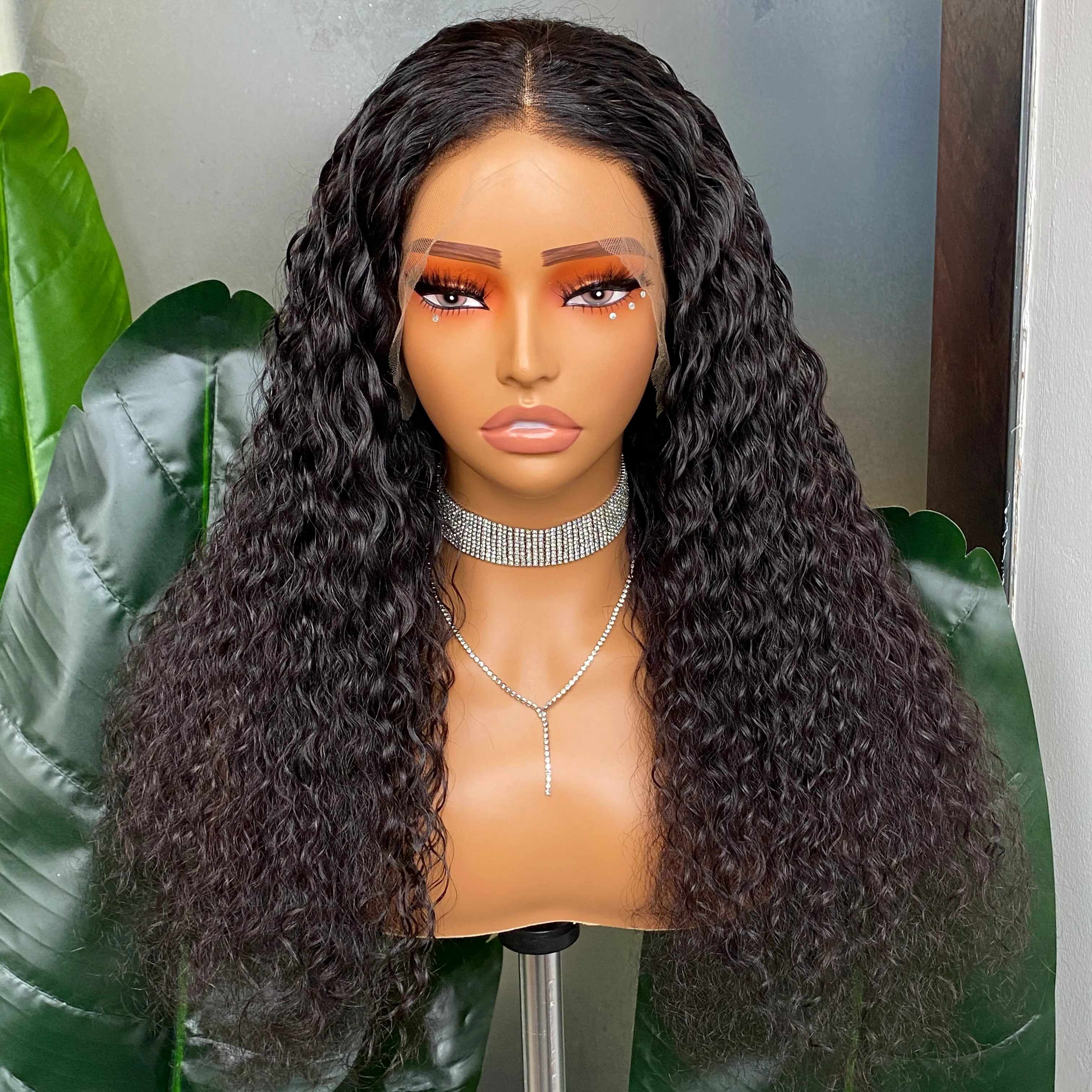 Malaysian Deep Curly Lace Front Wig 30 Inch Malaysian Loose Deep Wave Wig - HD Lace Closure main image 2