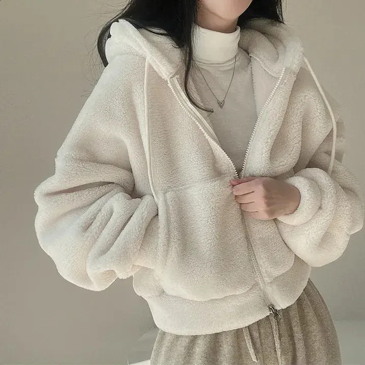 ☆MLB Korea☆ Women's Basic Vintage Washed Crop Hoodie BOS D Korean Fashion Chic Loose Fit comfort hoodie with Lambhair