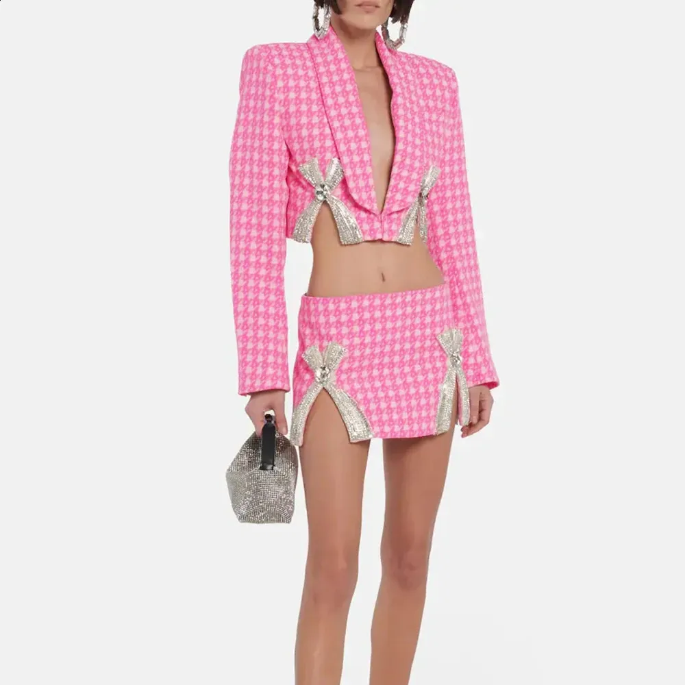 Save Big on Bulk Bandage Club Dresses Bodycon Bandage Dress: Women's Sexy  Beaded Bow Top Mini Skirt Two Piece Set Party Clubwear Best Deals on