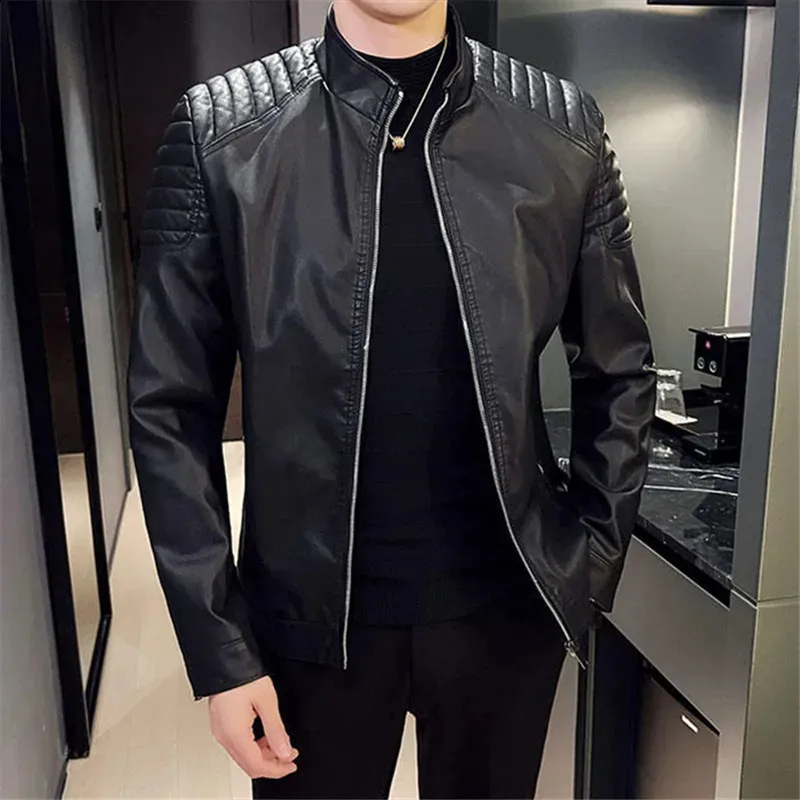 High-Quality Men's Leather leather jacket - Slim Fit PU