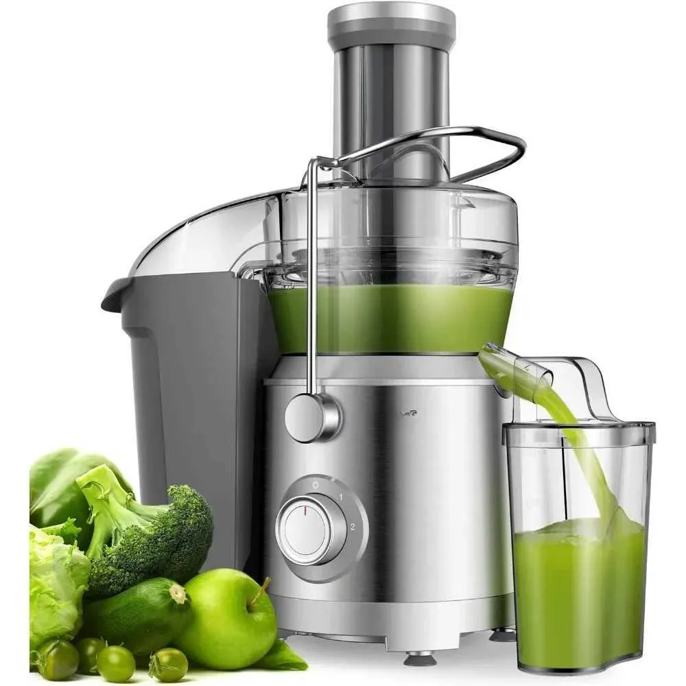 Heavy Duty Juice Extractor Machine - Wide Chute, 1300W Power, Titanium ...