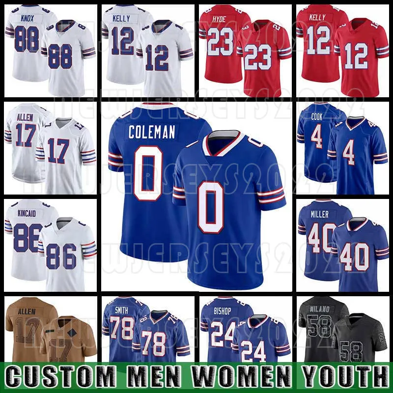 NFL American Football Shirts Featuring Josh Allen Keon Coleman Dawson Knox Dalton Kincaid Von Miller James Cook Dion Dawkins Micah Hyde Cole Bishop Greg Rousseau Khalil Shakir And Bruce Smith From New...