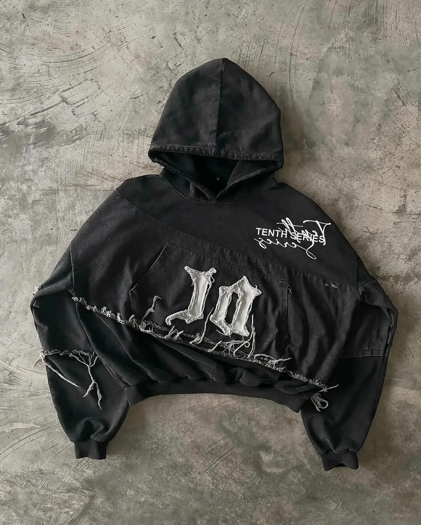 T Tenth Series Men's oversized hoodie - Y2K Streetwear