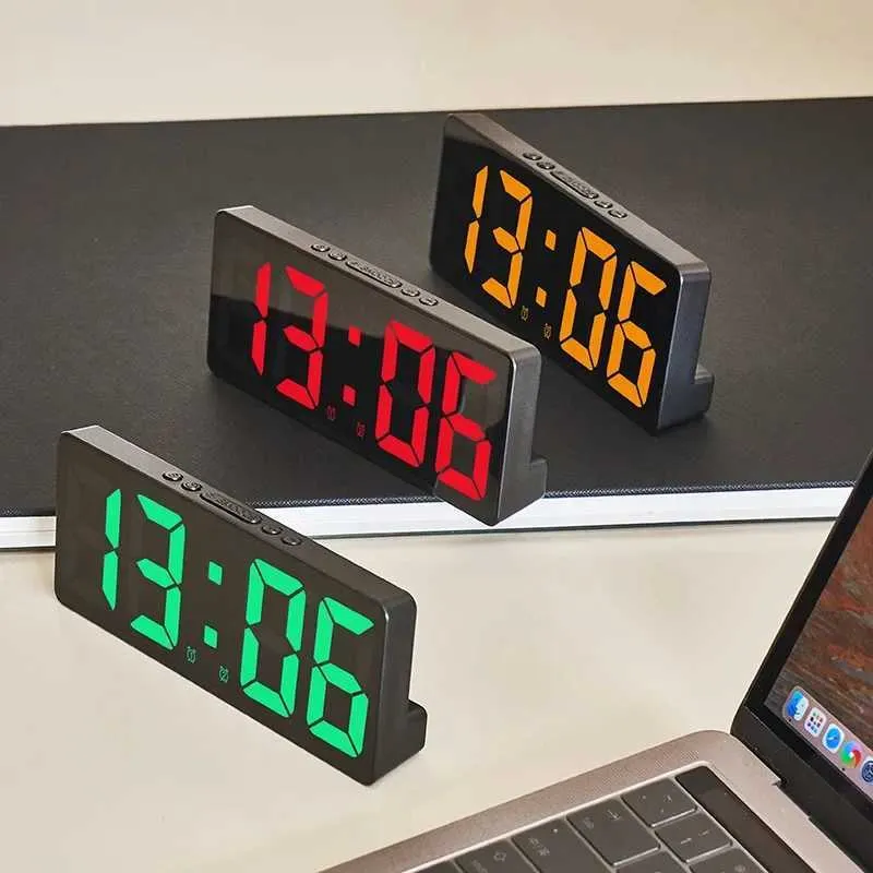 Reloj Despertador Electrónico Led Digital 3d Blanco