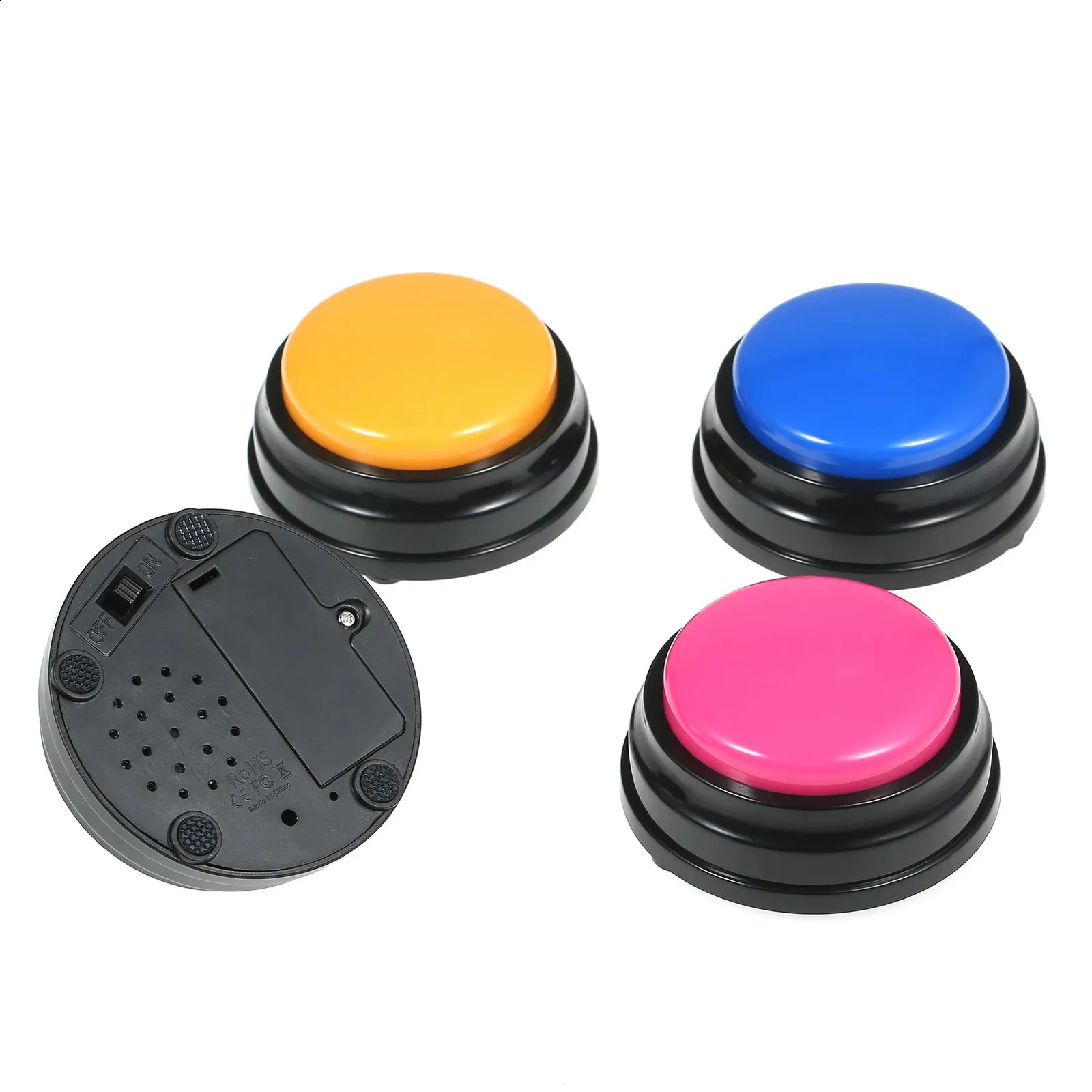 Programmable Voice Button Recordable Talking Button: Interactive Toy for Kids & Pets, Phonograph ...