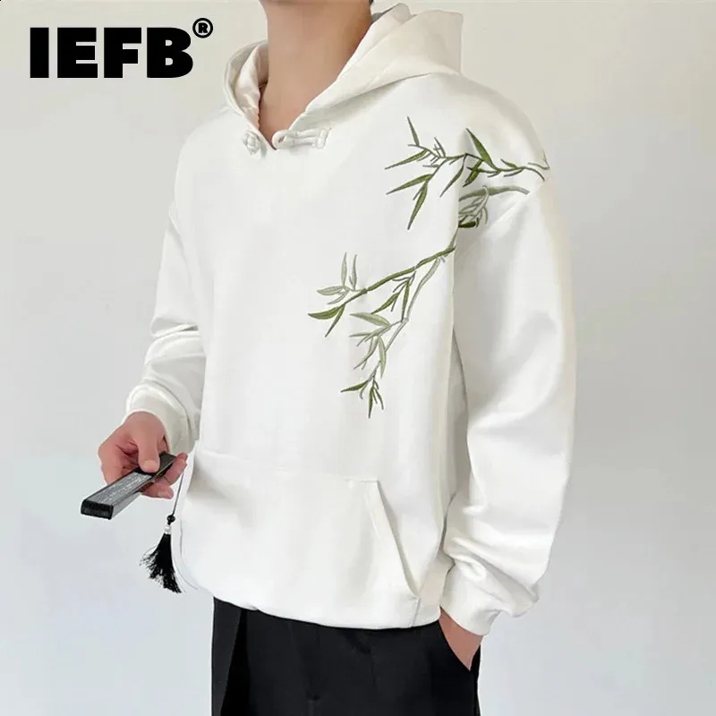 Save Big on Bulk Sweatshirt Chinese Chinese Mens Clothing Chic Autumn  Hoodie: Male Dial Buckle Bamboo Embroidery Sweatshirt Mens Embroidered