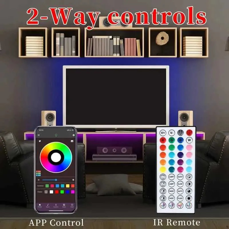 20 Meter Car Lights RGB Led Strip Lights Mic Sync Color Changing ,Smart Application Remote Control P 28787400